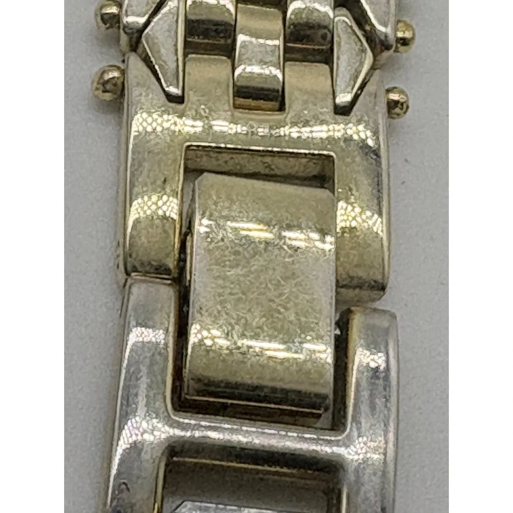Vanity Fair Womens Two Tone Mother of Pearl‎ Dial Quartz Watch Needs Battery